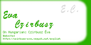 eva czirbusz business card