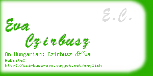 eva czirbusz business card